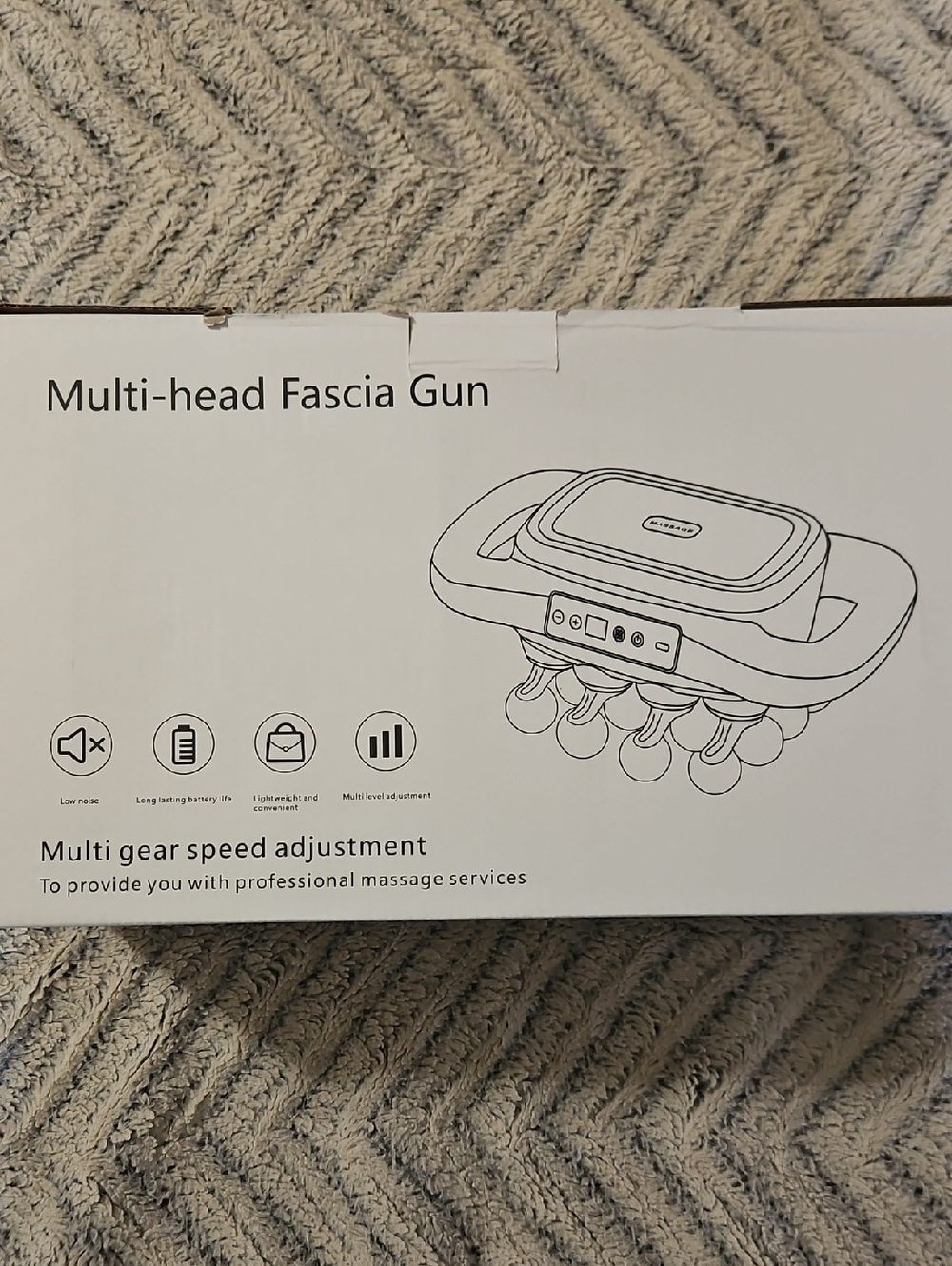 Multi-head Fascia Gun Massage Device - White Box